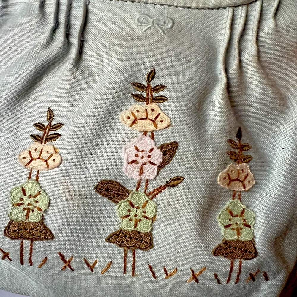 Anya Hindmarch Leather Lined Appliqué Floral Mini Bag - Picture 2 of 6
